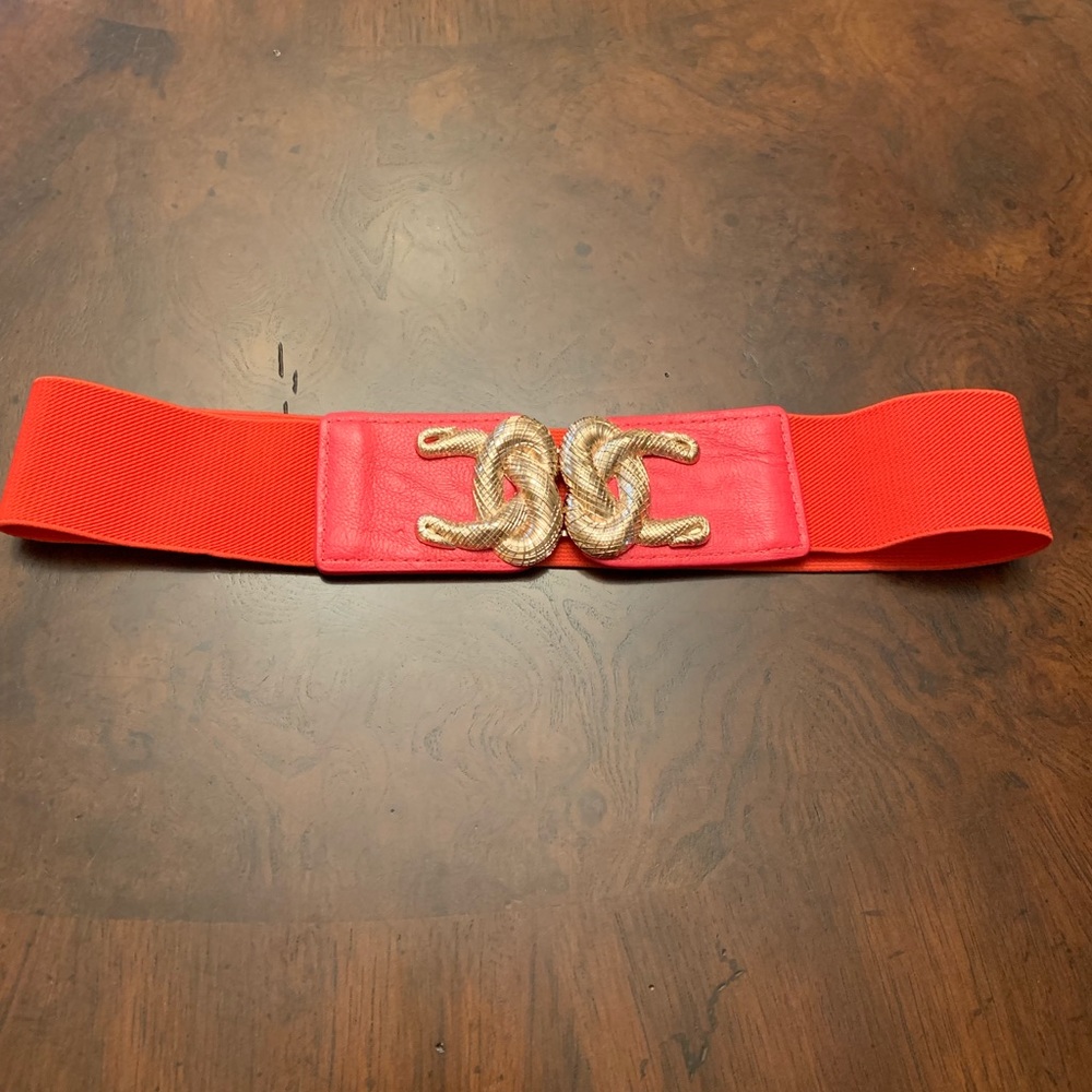 Ladies fashion 2” wide stretch elastic waist belt
